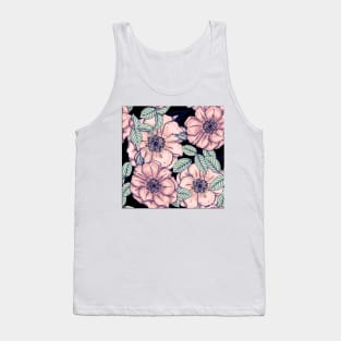 white flower Tank Top